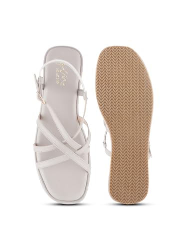 Image of JM LOOKS Women Platform Wedge Sandals for Women | Back Strap with Buckle for Comfort and Style