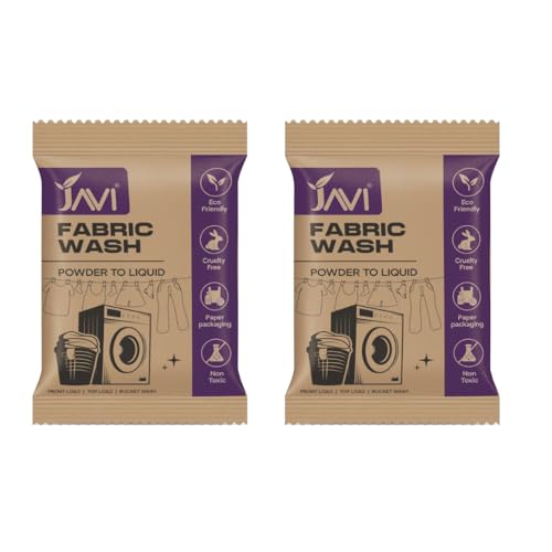 Image of Javi Organic Powder to Fabric Wash | 1L | Lavender Fragrance | Natural, Plant Based, Eco-Friendly, Non-Toxic | Removes Stains & Odour, Protects Colour | Laundry Detergent