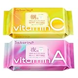 サボリーノ saborino ビタット AC 目ざまシート30枚 お疲れさマスク30枚 朝夜セット フェイスマスク 時短 ビタミンC ビタミンA 潤い肌 朝マスク 夜パック