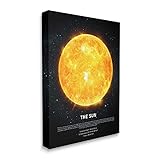 Design by Design Fabrikken Stupell Industries Milky Way Sun Infografische Weltraum Astrologische Fakten Designed by Design Fabrikken Leinwandbild, 61 x 76 cm, Gelb