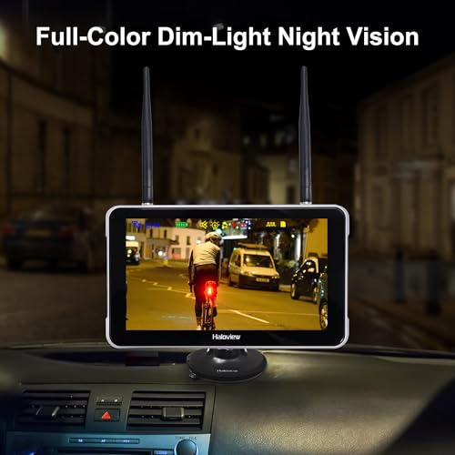 Image of Haloview Byte Tango BT7 Solar Wireless 1080P Solar Powered Backup Camera with Touch Monitor for RV