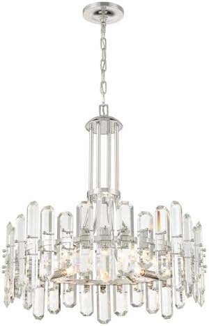 Crystorama Bolton 8 Light Polished Nickel Chandelier