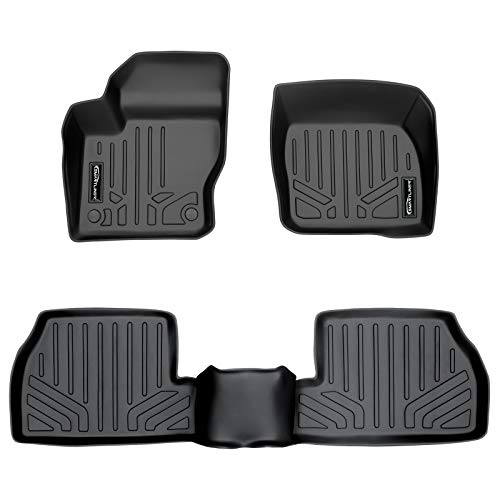 SMARTLINER Custom Fit Floor Mats 2 Row Liner Set Black for 2012-2018 Ford Focus (No RS Models)