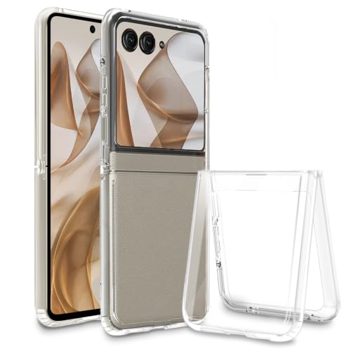 Image of Case for Motorola Razr 2025 /2024, Military Grade Drop Protection Phone Case, Yellowing Resistant, Anti-Scratch Hard PC Back, Shockproof Hard Ultra-Thin Protective Cover, Clear