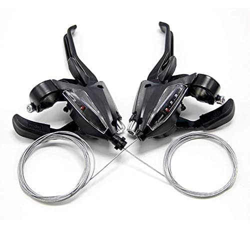 Image of Shrenik Bicycle Gear Shifter V-Brake Clutch Set Compatible for Cycle MultiSpeed-21 with Front 3-Speed and Rear 7-Speed Including Replaceable Inner Derailleur Gear Wire