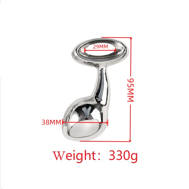 Funny Steel Massage Pure G Spot Double Head Anal Plug Stainless Steel Pleasure for Male Female Couple Masturbation Stick Anal Sex Toy  Inch: 3.74