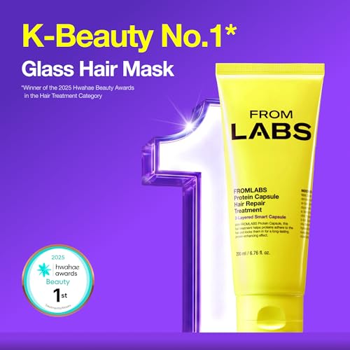 FROMLABS Korean Glass Hair Care Trio Routine – Deep Conditioning Protein Repair Mask, Keratin Bond & Split End Repair Powder & Leave-In Anti-Frizz Detangler Spray | for Curly, Wavy, Damaged Hair - Image 2