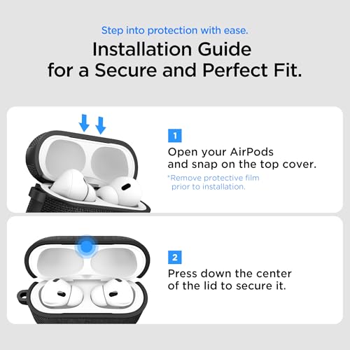 Image of Spigen for AirPods Pro 3 Case, Carabiner Included, Premium Fabric Light & Compact, (Urban Fit) - Black