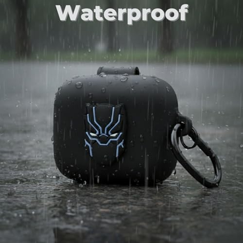 Image of Kapture Soft Silicone Case Compatible with Oneplus Buds 3 Cover, oneplus Buds 3 case Cover with Hook, oneplus Earbuds 3 case Cover with Silicone 360 Protection Dust-Proof Shockproof (Black P.)