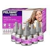 FELIWAY® Classic 6 x 30 Day Cat Calming Refills for Pheromone Diffuser, 6 x 48ml Value Pack - Helps Reduce Common Signs of Stress in Cats & Kittens, Enhanced Calming