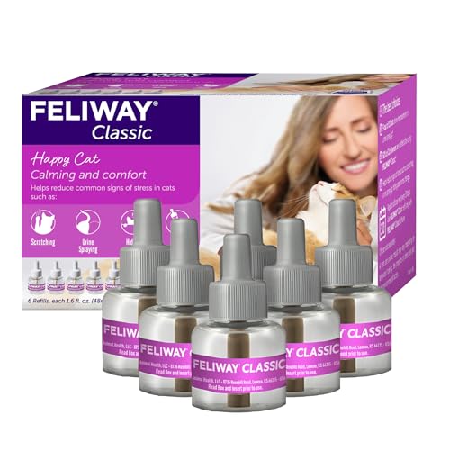 FELIWAY Classic Cat Calming Pheromone, 30 Day Refill - 6 Pack