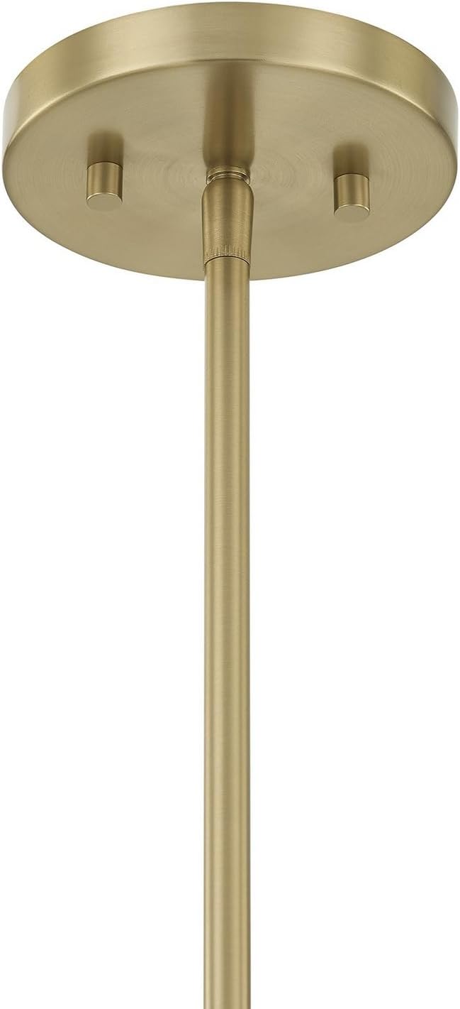 Savoy House 7-6083-4-127 Rosa White Cotton Scalloped String Pendant by Breegan Jane, 4-Light 240 Total Watts, 16" H x 19" W, Noble Brass