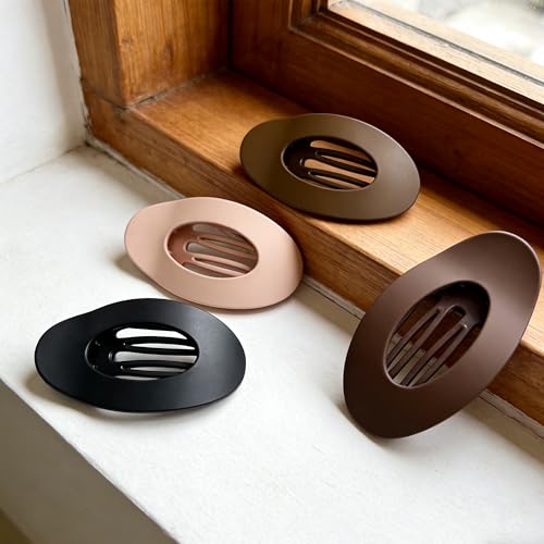Pinzas planas para el cabello para mujer - 4.2 pulgadas, diseño curvado cómodo con resorte oculto, aptas para cabello grueso y fino, uso diario miniatura 7