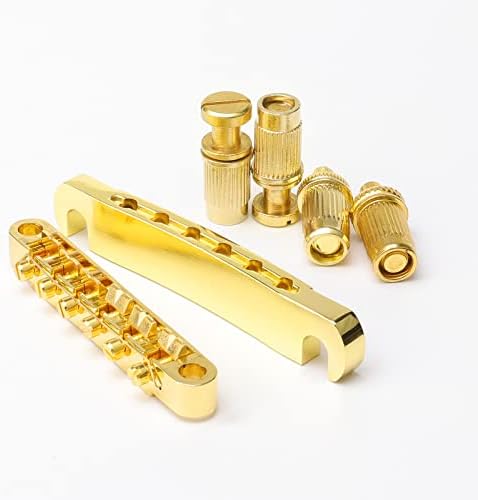 Set of Gold Tune-O-Matic Guitar Bridge Tailpiece for LP Electric Guitar Replacement Parts