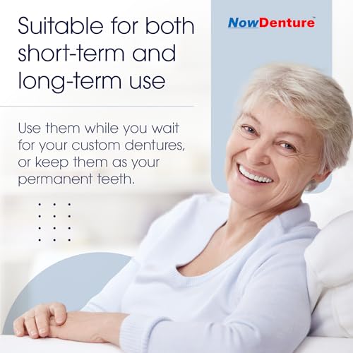Image of Heat and Fit NowDenture - Premium Immediate Upper Dentures - USA Made, Real Teeth, Custom Fit - No Impressions Needed for Fast Results at Home - Complete Kit with Sizing Trays - Large