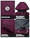 Outdoor Ventures Damen Wasserdichte Softshelljacke Winddichte Übergangsjacke mit Kapuze Leichte Sportjacke Funktionsjacke zum Radfahren, Wandern, Burgunderrot 40