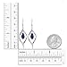 Rhodium Plated 925 Sterling Silver Hook Austrian Waterdrop Crystal Twist Wire Leaf Dangle Earrings for Women Hypoallergenic Wedding Anniversary Holiday Gifts (dark blue cryal)