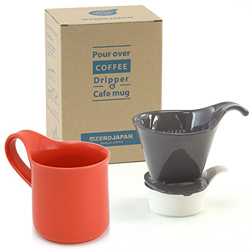 ZEROJAPAN ギフトセット コーヒードリッパーL&カフェマグ(トレイ付) キャロット DMZ-16 SGY/CA