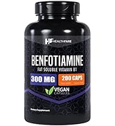 Healthfare Benfotiamine 300mg | 200 Capsules | Fat Soluble Thiamine Vitamin B1 | Supports Overall...