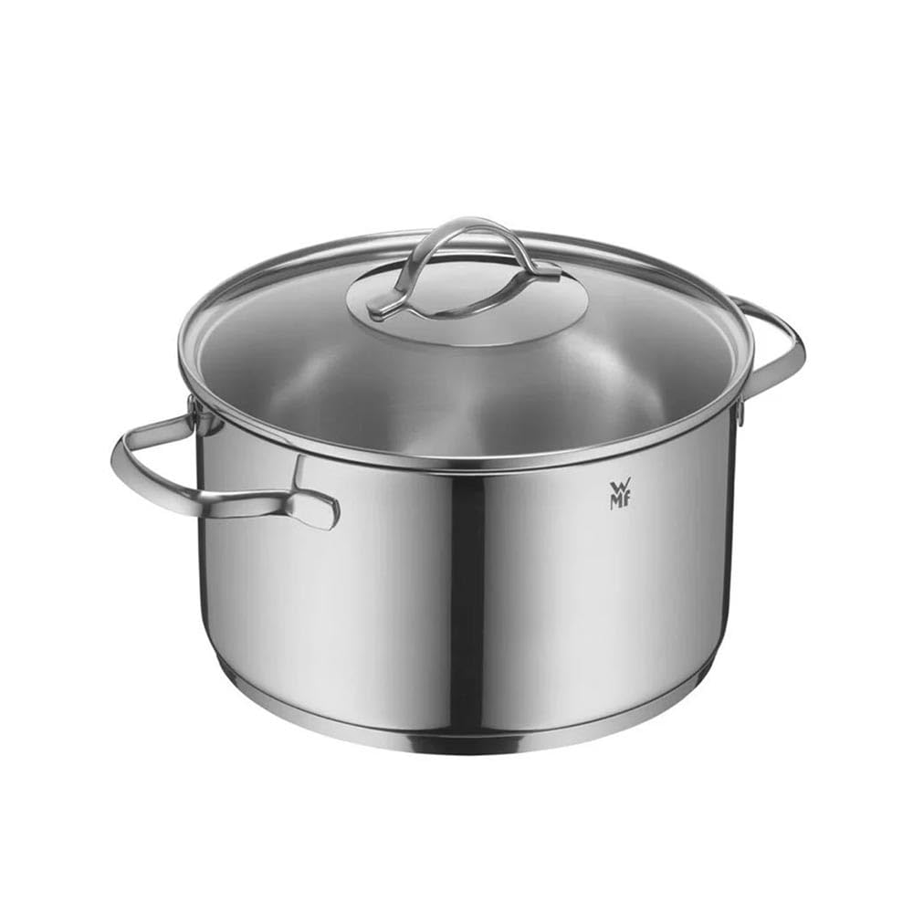 WMF Provence Plus Topfset Induktion 5-teilig, Kochtopf Set unbeschichtet mit Glasdeckel, für alle Herdarten geeignet, Induktions Töpfe Set, ohne Skalierung, Cromargan Edelstahl poliert