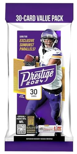 2024 Prestige Football NFL Jumbo Value Pack with 30 Trading Cards + 1 Toploader + STREETCARDS Magnet!