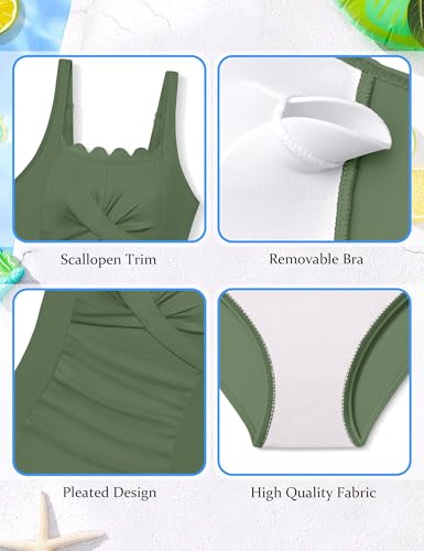 Image of Shallmu Girls Swimsuit Color Block Adjustable Straps One Piece Summer Bathing Suit for Girls 9-16 Years