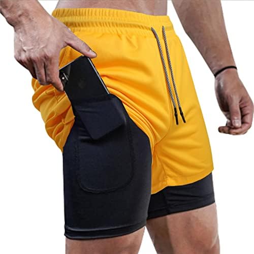 Surenow Mens Running Shorts，Workout Running Shorts for Men，2in1