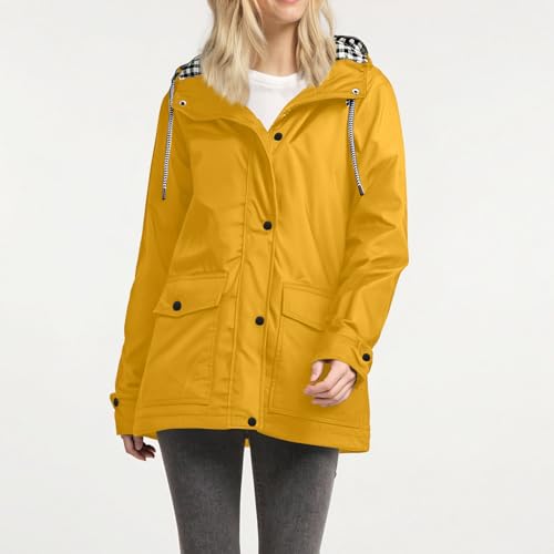 Rain Jacket Womens Waterproof Lightweight Rain Coat Hooded Fashion Windbreaker Travel Hiking Jackets2