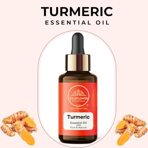 Image of Turmeric Essential Oil (Curcuma longa) Pure | Non-Sticky | Non-greasy | Lightweight | Men & Women | All Skin Types | Steam Distilled 30ml