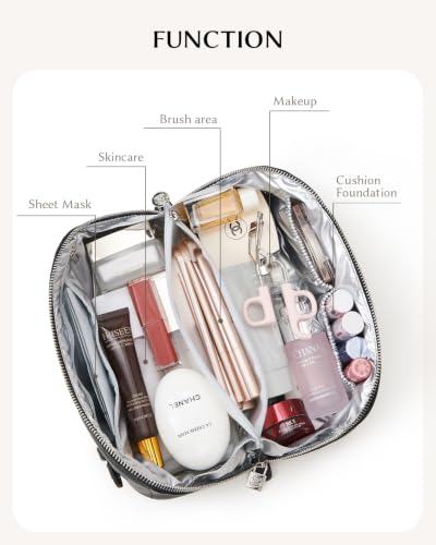 Image of EACHY Travel Makeup Bag Organizer, Toiletry Bag for Women, Cosmetic Pouch