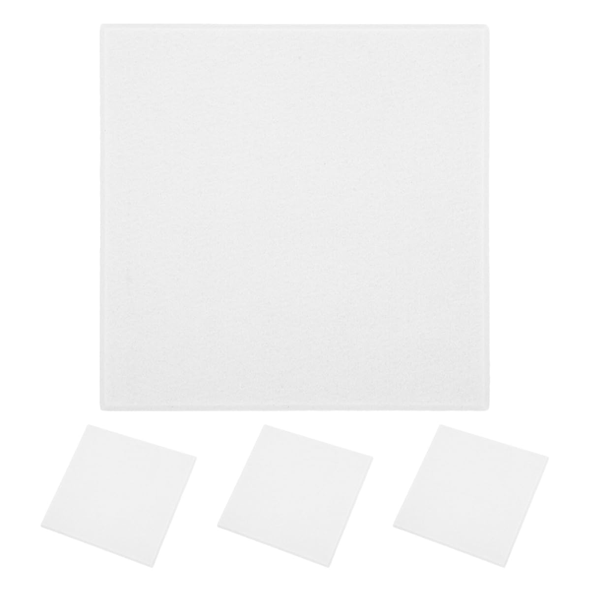 Holibanna 4pcs Square Felt Bulletin Board Tiles DIY Acoustic Wall Panels for Living Room Versatile Message Photo Display Easy Installation Stylish Decor Thick