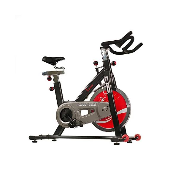 Sunny-Health-Fitness-Indoor-Cycling-Exercise-Bike-with-Heavy-49-LB-Chrome-Flywheel-SF-B1002C Sunny Health & Fitness Indoor Cycling Exercise Bike with Heavy-Duty 49 LB Chrome Flywheel, Stationary Bike with Customizable Comfort with 275 LBS. Max Weight - SF-B1002