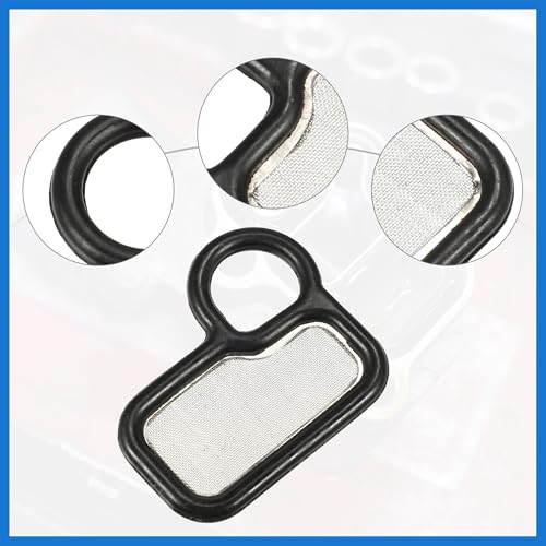 Image of Car Solenoid Gasket Spool Valve Filter Screen Fit for Honda CR-V - Pack of 1 Black Auto Accessories