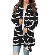 Women's Pumpkin Cat Cardigan - Halloween Open Front Long Sleeve Knit Sweater, Plus Size Available - View #8