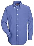 Red Kap Men's Long Solid Oxford Executive Shirt, French Blue, 16'' Neck 34" Sleeve
