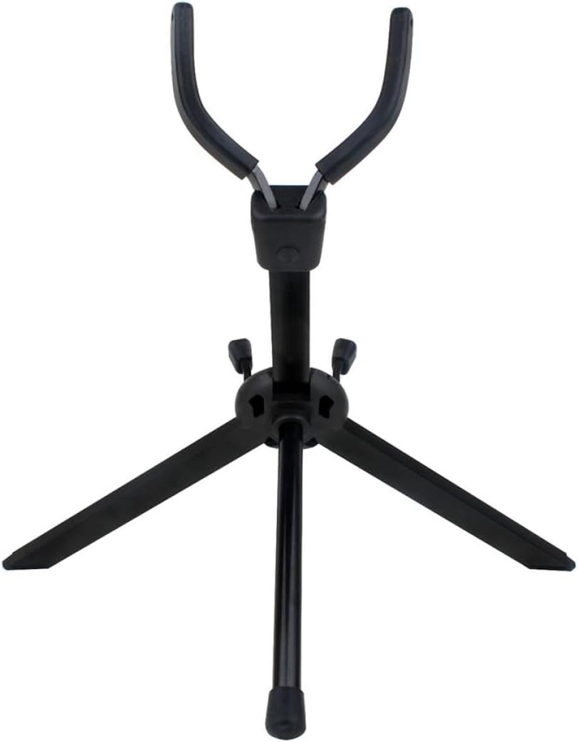 Portable Folding Alto Saxophone Stand Rack Black, Lightweight Saxophone Holder Accessory for Travel and Storage