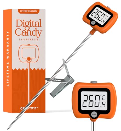 Comparison: Best Pot For Making Candy Digital Candy Thermometer with Pot Clip, Instant Read Kitchen Thermometer for Cooking, Baking, and Candy Making – 10" Stainless Steel Probe, LCD Display, Essential Baking Tool