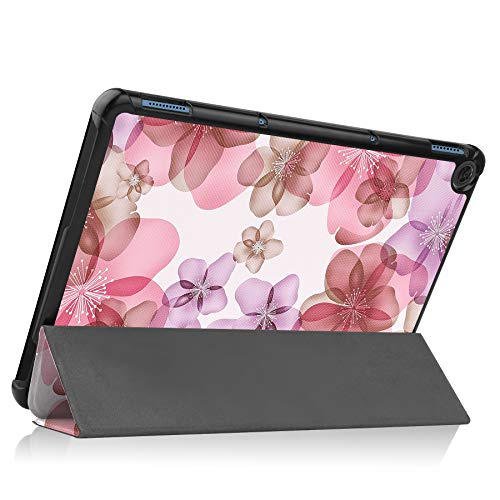 Gylint For Lenovo Chromebook Duet 2-In-1 Tablet 10.1 Case, Folding Folio Ultra-Thin Smart Pu Leather Stand Case Cover With Auto Wake & Sleep Function For Lenovo Chromebook Duet 10.1 Flower #TOP4