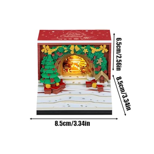 Calendrier de bureau bloc-notes de Noël 2026 avec éclairage LED pour maison et école - 6