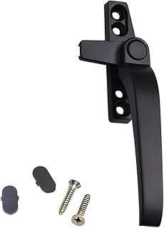 Window Handle Window Handle Home Hardware Aluminum Alloy Lever Casement Living Room Handily Install Multicolored White Rustproof Window Handles (Color : Right Black)