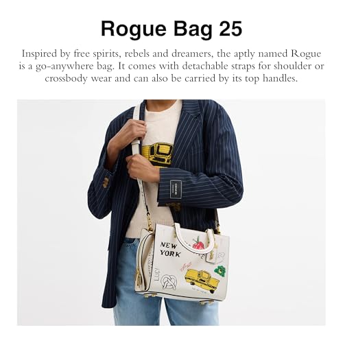 Coach Rogue Bag 25 with Sketch Print, B4/Chalk Multi2