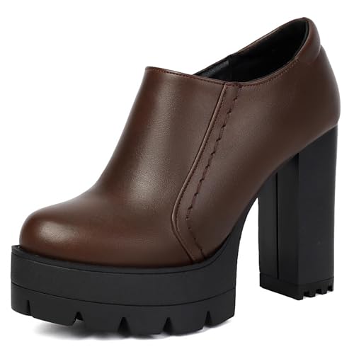Chaussures habillées bout rond et plateforme pour le bureau