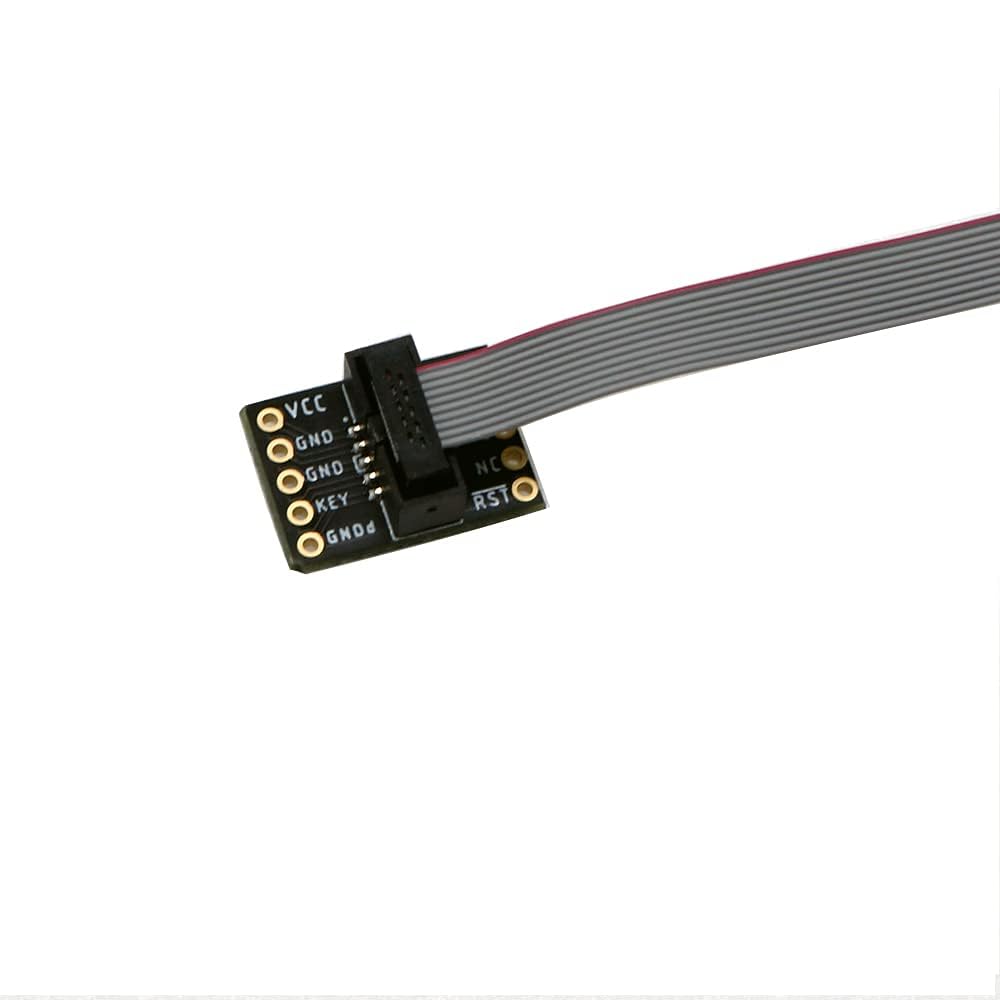 Treedix Adattatore SWD Breakout JTAG Debug Board 2 File 1,27mm Pitch 10 Pin Femmina a Femmina IDC Maschio Flessibile Grigio Banda Jumper Cavo 200mm