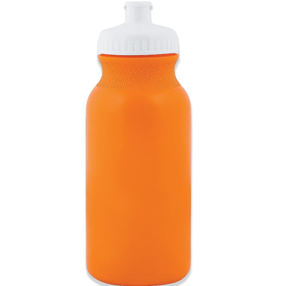 Fun Express 20 oz Orange Plastic Water Bottles - 50 Pieces