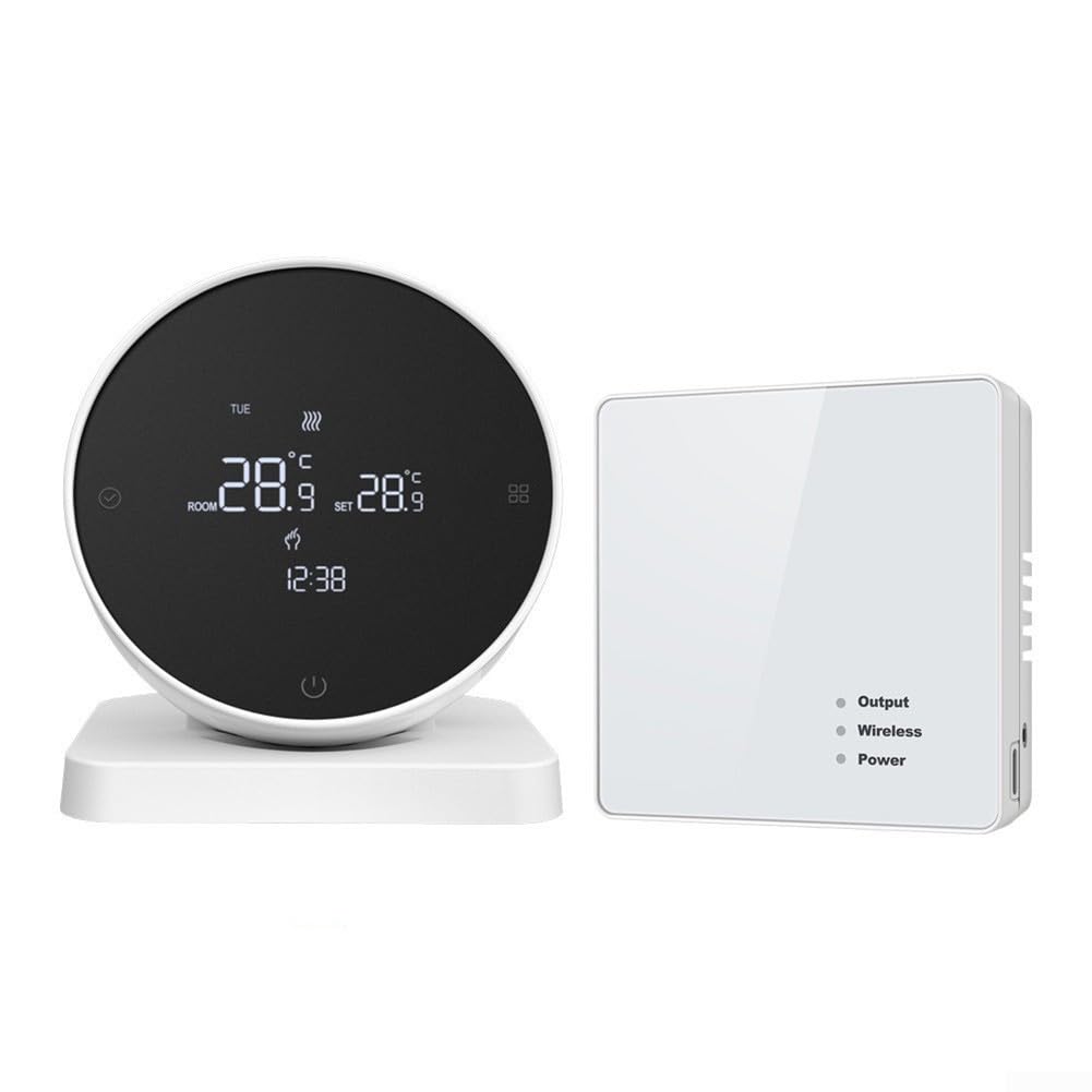 Termostato inalámbrico habilitado para WiFi con pantalla LCD para un cómodo ajuste de temperatura en el hogar (sin wifi)