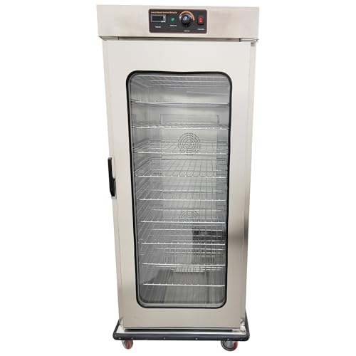 HayWHNKN Heated Holding Cabinet 11-Layer Commercial Food Warmer Cabinet 86-185℉ Adjustable with Humidity Control and Glass Door for Restaurant Hotel Catering 2.7KW 220V