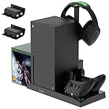 Ladestation: Zwei Controller-Ladeschächte können in ca 3 bis 4 Stunden zwei Controller gleichzeitig vollständig aufladen. Die LED-Anzeige zeigt auf einen Blick den Ladestatus an, rotes Licht beim Laden und grünes Licht beim vollständigen Laden. Die intelligente Mikrosteuerungstechnologie schützt die Ladegeräte vor Überstrom, Überspannung, Überhitzung oder Kurzschluss. Stecken Sie es einfach in die Steckplätze und laden Sie es auf. Die Bedienung ist sehr bequem.