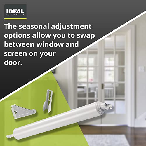 Ideal Security Top And Bottom Storm Door Closer Kit For Heavy Storm Doors, White #TOP4