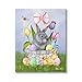 Stupell Industries Pastel Bunny Rabbit Basket Easter Egg Baby Chicks, Design by Sheri Hart