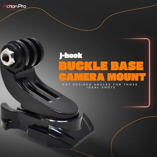 Image of Action Pro 360 Rotatable J-Hook Buckle Vertical Mount Adapter Compatible with GoPro Hero 13 /12 /11 /10 /9 /8 /7 /6 /5 /4, DJI Osmo, Insta360, Yi, SJCAM & Other Action Cameras (Pack of 5)